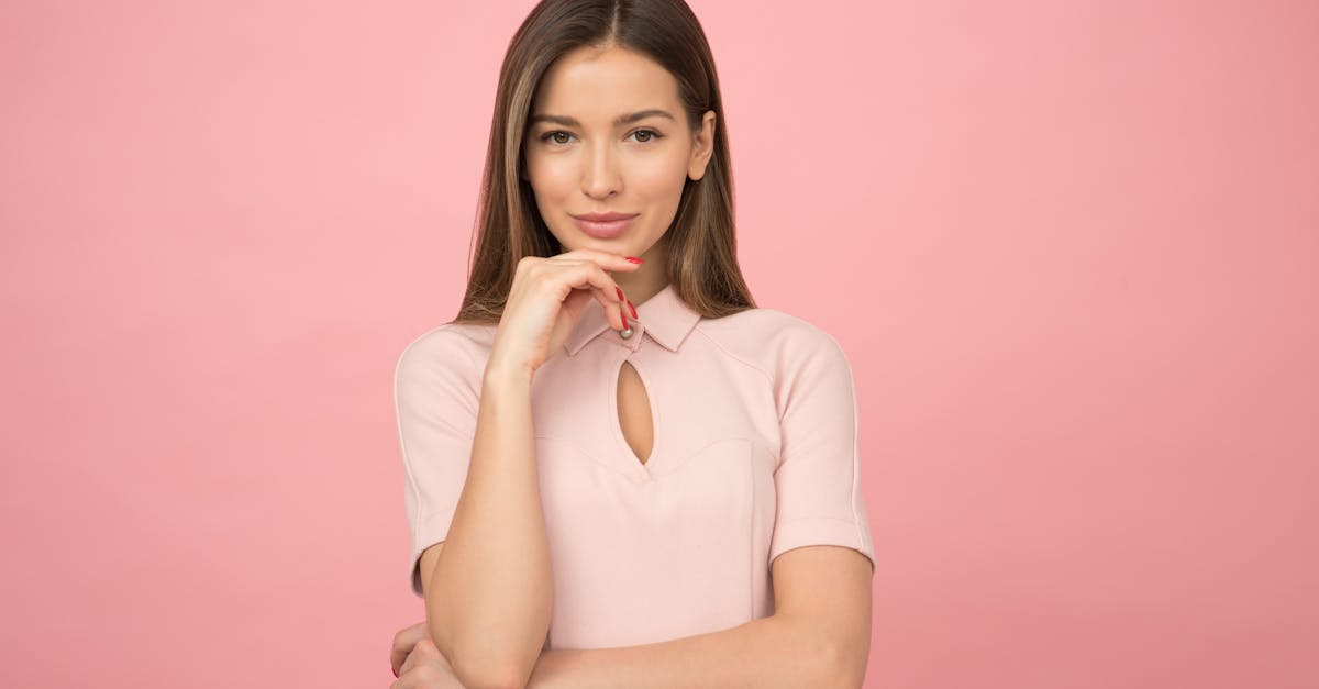 Woman Wearing Pink Collared Half-sleeved Top